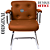Cadeira Design Office Eames Signature Interlocutor Cromada- Capa em Madeira - Caramelo - Imagem 10