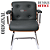 Cadeira Design Office Eames Signature Interlocutor Cromada- Capa em Madeira - Cinza Escuro - Imagem 6
