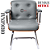 Cadeira Design Office Eames Signature Interlocutor Cromada- Capa em Madeira - Cinza Claro - Imagem 3