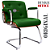 Cadeira Design Office Eames Signature Interlocutor Cromada- Capa em Madeira - Verde Escuro - Imagem 3