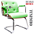 Cadeira Design Office Eames Signature Interlocutor Cromada- Capa em Madeira - Verde Limão - Imagem 3