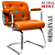 Cadeira Design Office Eames Signature Interlocutor Cromada- Capa em Madeira - Laranja - Imagem 4