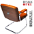 Cadeira Design Office Eames Signature Interlocutor Cromada- Capa em Madeira - Laranja - Imagem 3