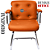 Cadeira Design Office Eames Signature Interlocutor Cromada- Capa em Madeira - Laranja - Imagem 6