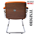 Cadeira Design Office Eames Signature Interlocutor Cromada- Capa em Madeira - Laranja - Imagem 5