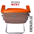 Cadeira Design Office Eames Signature Interlocutor Cromada- Capa em Madeira - Laranja - Imagem 7
