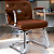 Cadeira Design Office Eames Signature Interlocutor Cromada- Capa em Madeira - Marrom - Imagem 1