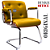 Cadeira Design Office Eames Signature Interlocutor Cromada- Capa em Madeira - Amarelo Mostarda - Imagem 7