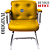 Cadeira Design Office Eames Signature Interlocutor Cromada- Capa em Madeira - Amarelo Mostarda - Imagem 5