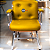 Cadeira Design Office Eames Signature Interlocutor Cromada- Capa em Madeira - Amarelo Mostarda - Imagem 2