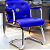 Cadeira Design Office Eames Signature Interlocutor Cromada- Capa em Madeira - Azul Royal - Imagem 1
