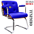 Cadeira Design Office Eames Signature Interlocutor Cromada- Capa em Madeira - Azul Royal - Imagem 6