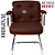 Cadeira Design Office Eames Signature Interlocutor Cromada- Capa em Madeira - Vermelho Vinho - Imagem 7