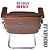 Cadeira Design Office Eames Signature Interlocutor Cromada- Capa em Madeira - Vermelho Vinho - Imagem 4