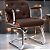 Cadeira Design Office Eames Signature Interlocutor Cromada- Capa em Madeira - Vermelho Vinho - Imagem 1