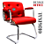 Cadeira Design Office Eames Signature Interlocutor Cromada- Capa em Madeira - Vermelho - Imagem 3