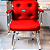 Cadeira Design Office Eames Signature Interlocutor Cromada- Capa em Madeira - Vermelho - Imagem 2