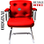 Cadeira Design Office Eames Signature Interlocutor Cromada- Capa em Madeira - Vermelho - Imagem 7