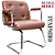 Cadeira Design Office Eames Signature Interlocutor Cromada- Capa em Madeira - Vermelho Telha - Imagem 3