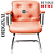 Cadeira Design Office Eames Signature Interlocutor Cromada- Capa em Madeira - Vermelho Telha - Imagem 4