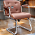 Cadeira Design Office Eames Signature Interlocutor Cromada- Capa em Madeira - Vermelho Telha - Imagem 1