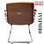 Cadeira Design Office Eames Signature Interlocutor Cromada- Capa em Madeira - Vermelho Telha - Imagem 7