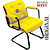 Cadeira Design Office Eames Signature Interlocutor Black - Capa em Madeira - Amarelo - Imagem 5
