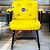 Cadeira Design Office Eames Signature Interlocutor Black - Capa em Madeira - Amarelo - Imagem 1