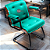 Cadeira Design Office Eames Signature Interlocutor Black - Capa em Madeira -Verde Água - Imagem 2