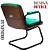Cadeira Design Office Eames Signature Interlocutor Black - Capa em Madeira -Verde Água - Imagem 5