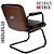 Cadeira Design Office Eames Signature Interlocutor Black - Capa em Madeira - Marrom Café - Imagem 6