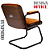 Cadeira Design Office Eames Signature Interlocutor Black - Capa em Madeira - Caramelo - Imagem 3