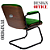 Cadeira Design Office Eames Signature Interlocutor Black - Capa em Madeira - Verde Escuro - Imagem 5