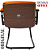Cadeira Design Office Eames Signature Interlocutor Black - Capa em Madeira - Laranja - Imagem 3