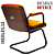 Cadeira Design Office Eames Signature Interlocutor Black - Capa em Madeira - Laranja - Imagem 4