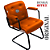 Cadeira Design Office Eames Signature Interlocutor Black - Capa em Madeira - Laranja - Imagem 7
