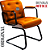 Cadeira Design Office Eames Signature Interlocutor Black - Capa em Madeira - Laranja - Imagem 6