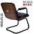 DUPLICADO - Cadeira Design Office Eames Signature Interlocutor Black - Capa em Madeira - Laranja - Imagem 6