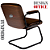 Cadeira Design Office Eames Signature Interlocutor Black - Capa em Madeira - Marrom - Imagem 3