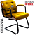 Cadeira Design Office Eames Signature Interlocutor Black - Capa em Madeira - Amarelo Mostarda - Imagem 5