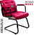 Cadeira Design Office Eames Signature Interlocutor Black - Capa em Madeira - Rosa Pink - Imagem 6
