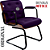 Cadeira Design Office Eames Signature Interlocutor Black - Capa em Madeira - Roxo - Imagem 6