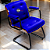 Cadeira Design Office Eames Signature Interlocutor Black - Capa em Madeira - Azul Royal - Imagem 2