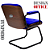 Cadeira Design Office Eames Signature Interlocutor Black - Capa em Madeira - Azul Royal - Imagem 5