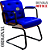 Cadeira Design Office Eames Signature Interlocutor Black - Capa em Madeira - Azul Royal - Imagem 6