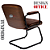 Cadeira Design Office Eames Signature Interlocutor Black - Capa em Madeira - Vermelho Vinho - Imagem 5