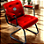 Cadeira Design Office Eames Signature Interlocutor Black - Capa em Madeira - Vermelho - Imagem 2