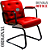 Cadeira Design Office Eames Signature Interlocutor Black - Capa em Madeira - Vermelho - Imagem 5