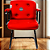 Cadeira Design Office Eames Signature Interlocutor Black - Capa em Madeira - Vermelho - Imagem 1