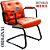 Cadeira Design Office Eames Signature Interlocutor Black - Capa em Madeira - Vermelho Telha - Imagem 6